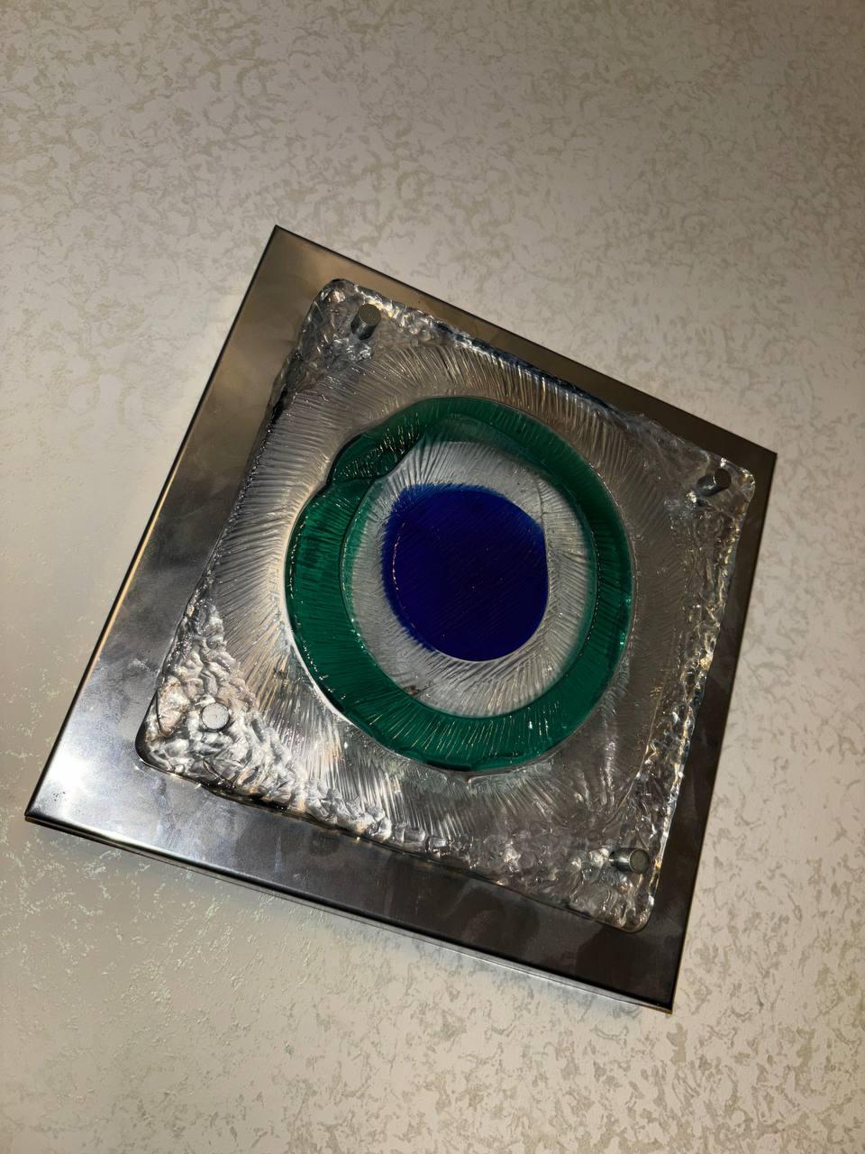 Vetro di Murano Coppia lampade da parete Esperia design vetro di Angelo Brotto, anni 60'. in vendita
