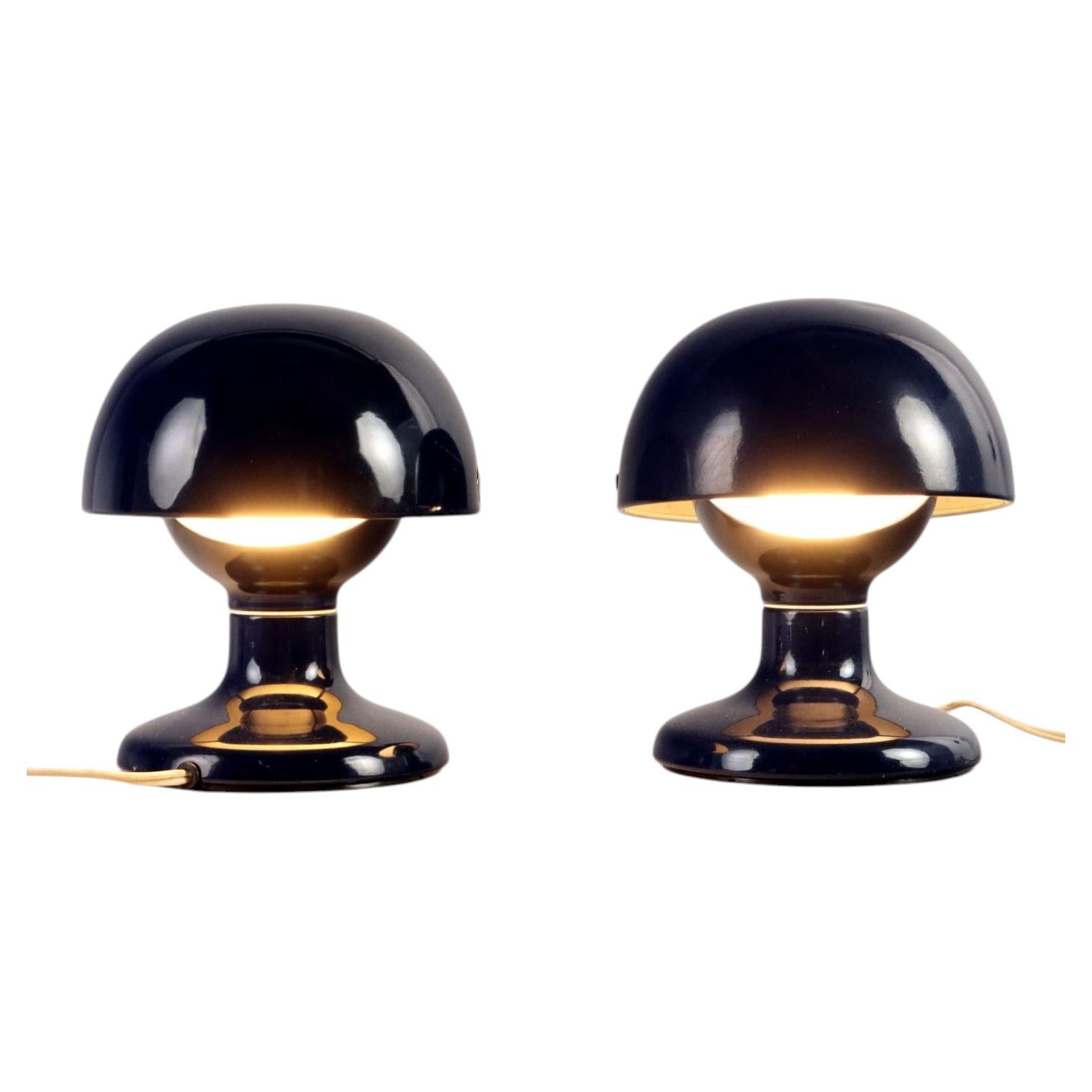 Coppia Lampade da Tavolo 'Jucker 147' di Tobia Scarpa Produzione Flos Anni '60.