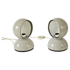 Pair of Vico Magistretti Eclisse Italia 65s Mid-Century table lamps