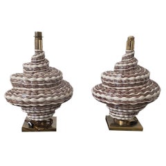 Pair of ceramic lamps by Giulia Mangani