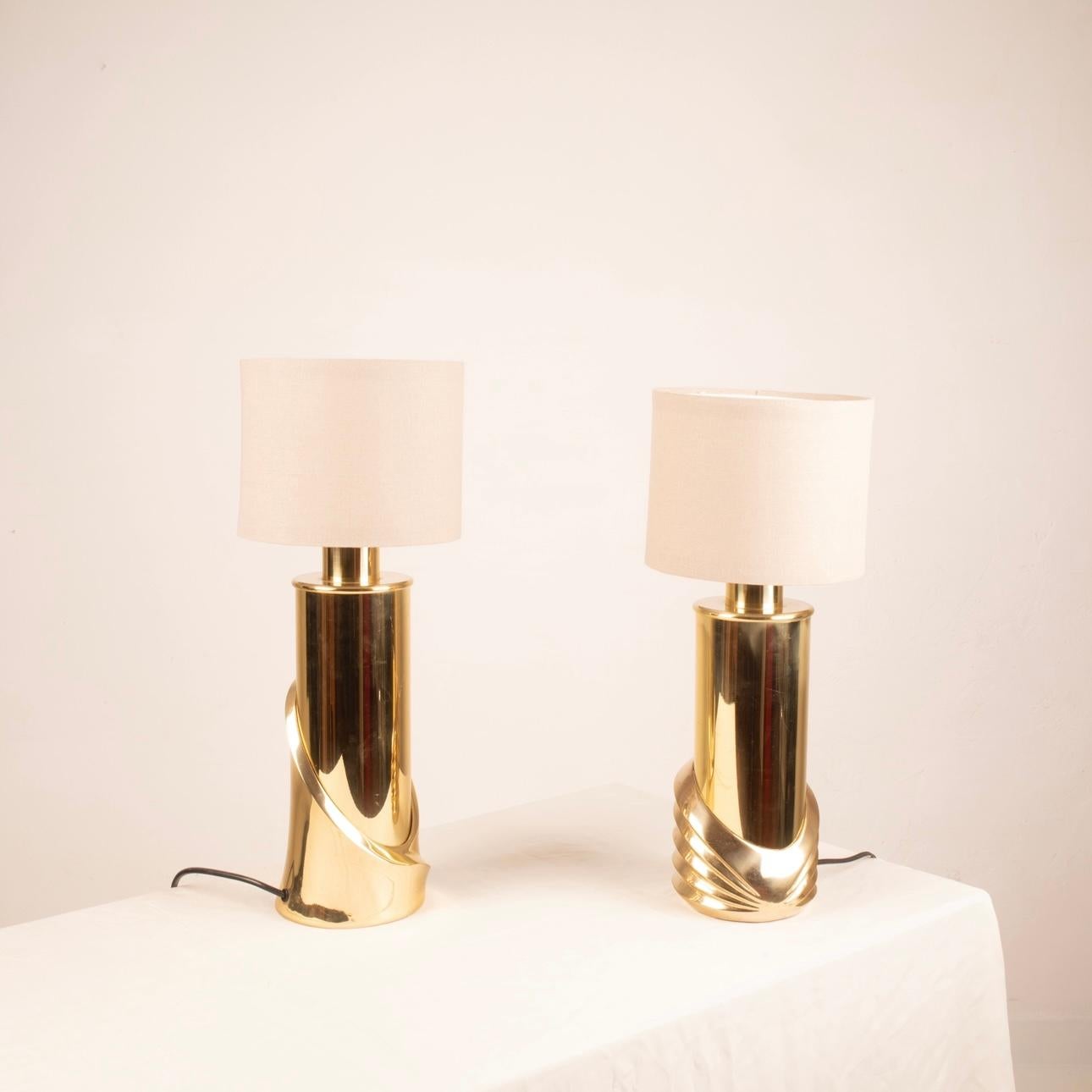 Coppia Lampade in Ottone mod.