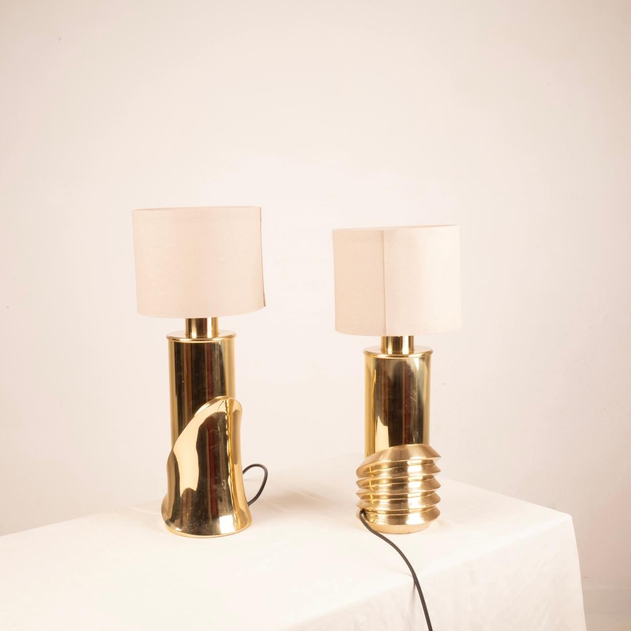 Coppia Lampade in Ottone mod.