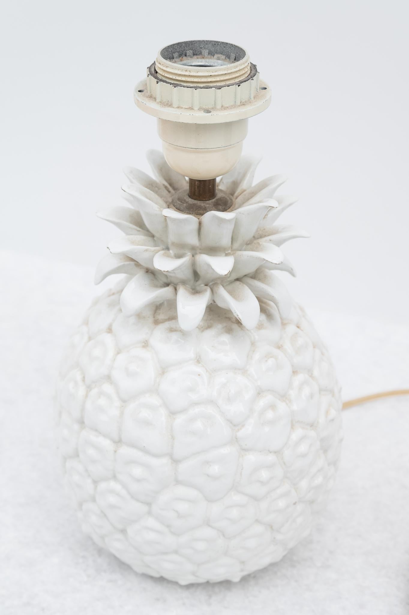 Paar Porzellanlampen 'ANANAS', 1970er Jahre (Moderne der Mitte des Jahrhunderts) im Angebot