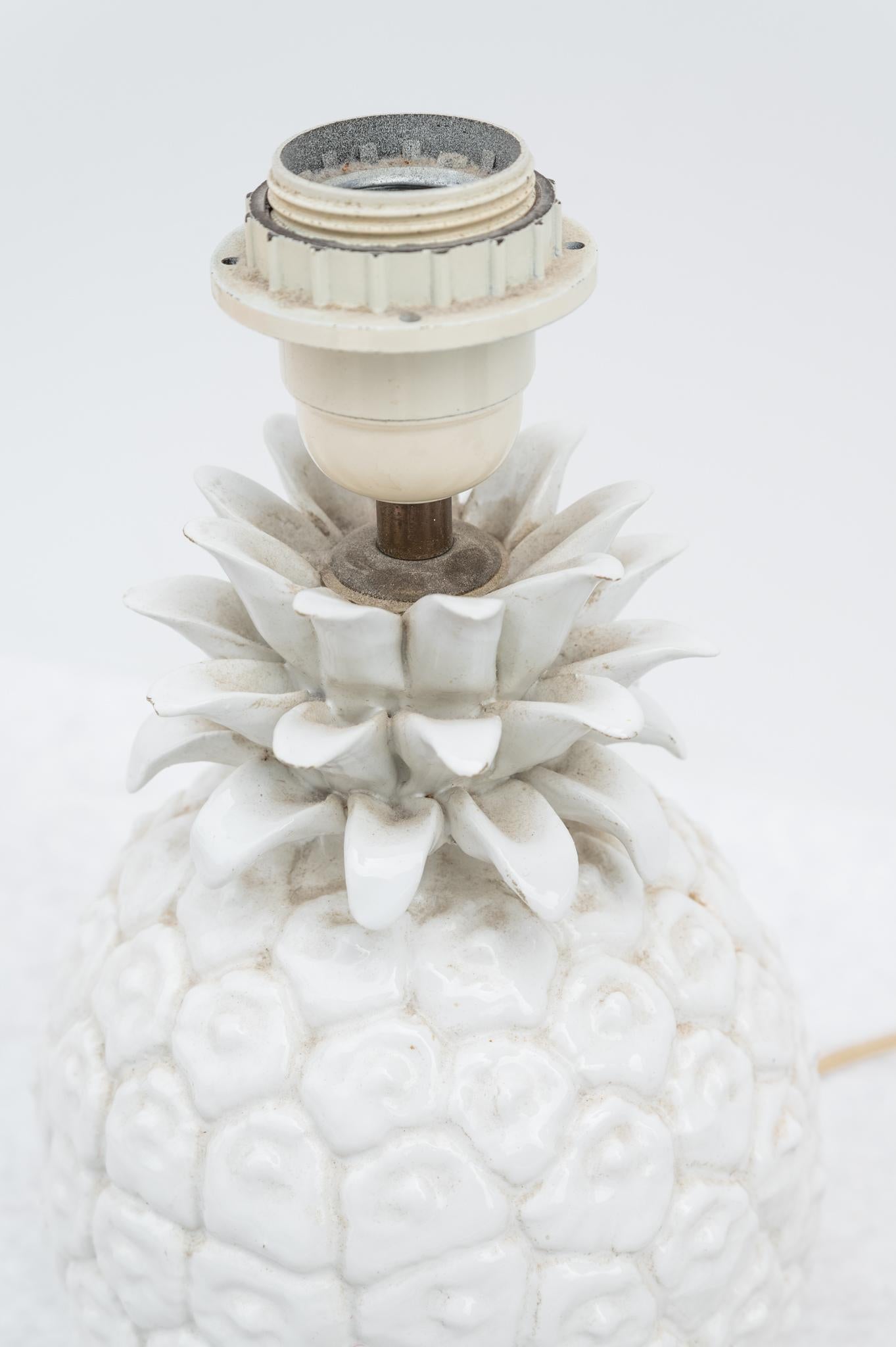 Paar Porzellanlampen 'ANANAS', 1970er Jahre (Italian) im Angebot