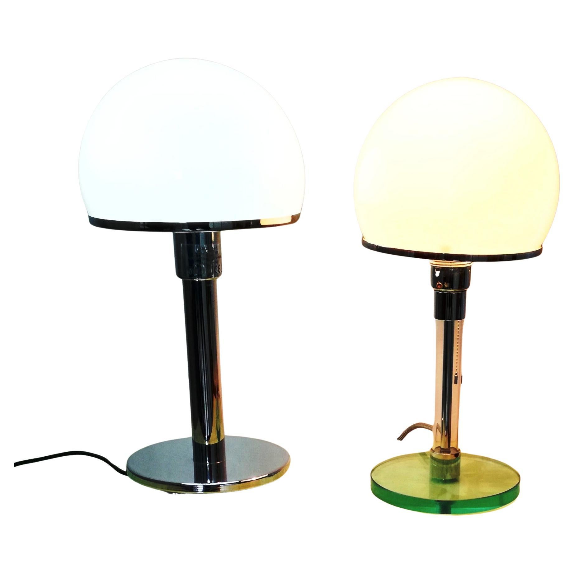 bauhaus style lamp pair. For Sale