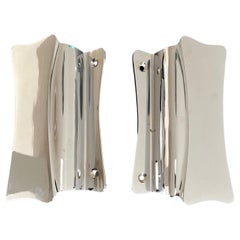 Pair of 1950s Vintage Top Handles in Silver-plated Brass