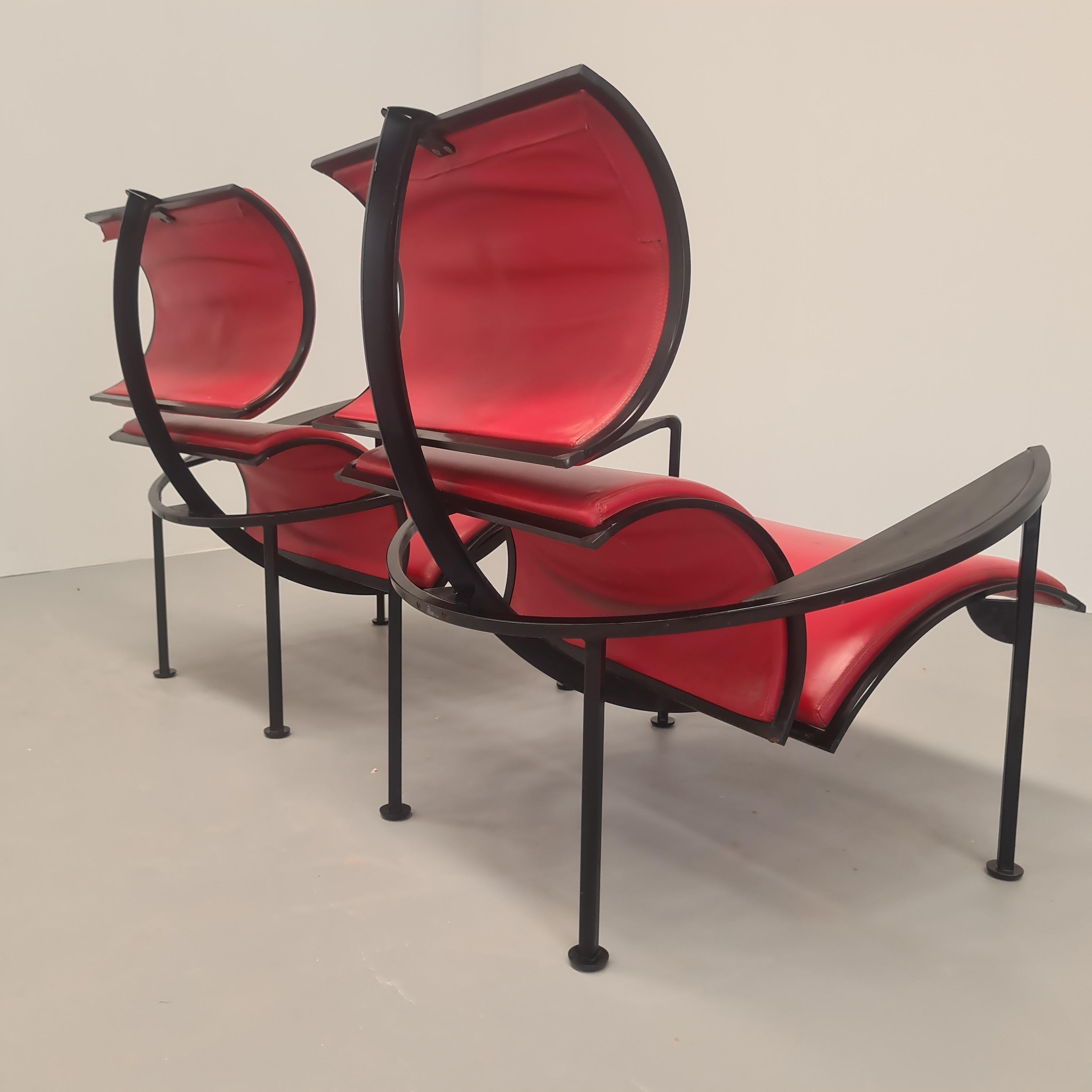 fauteuils design italiens des années 80 'Signora Chan' C. Forcolini for Alias en vente 3