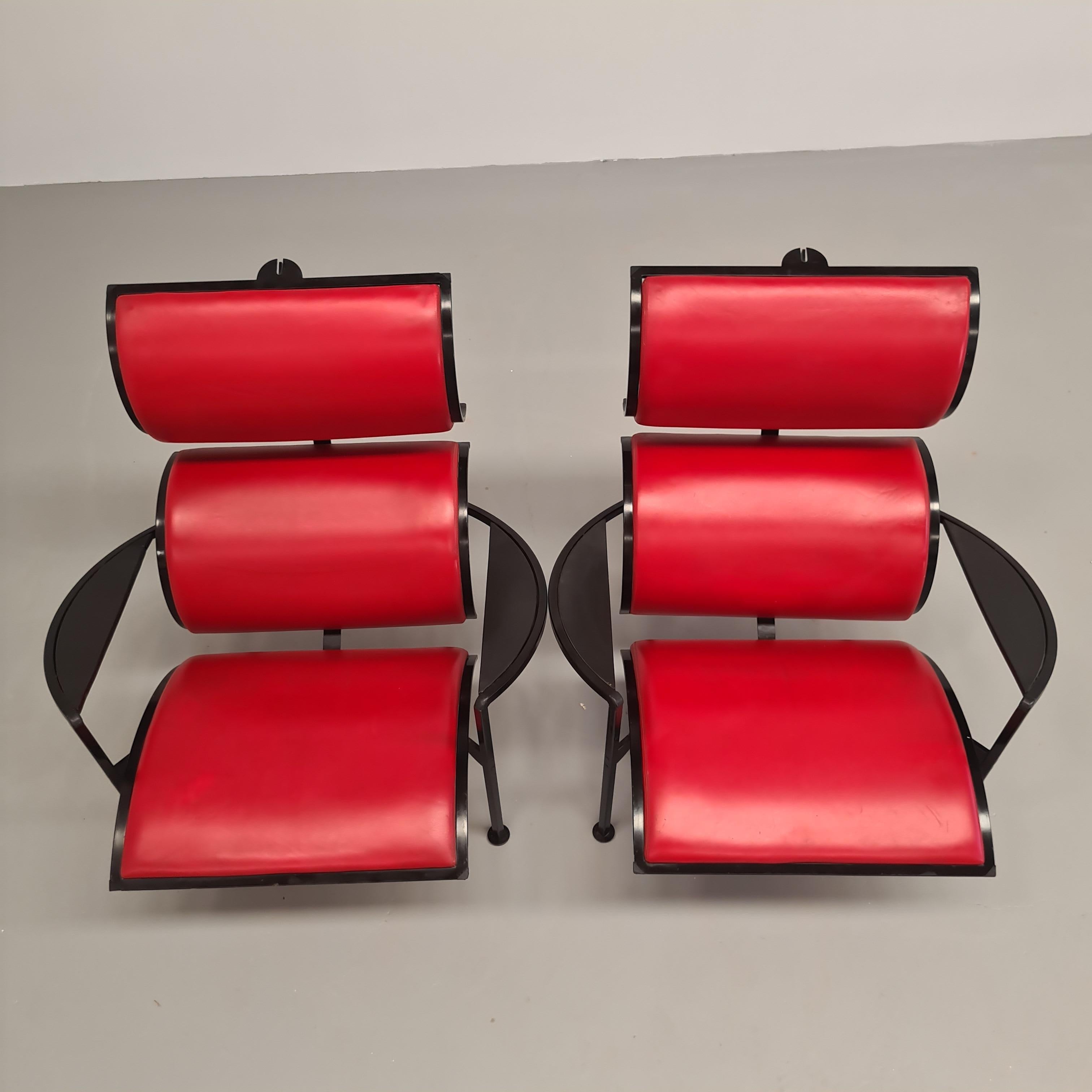 19th Century fauteuils design italiens des années 80 'Signora Chan' C. Forcolini for Alias en vente
