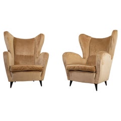 Pareja de sillones Bergere, Italia, años 50