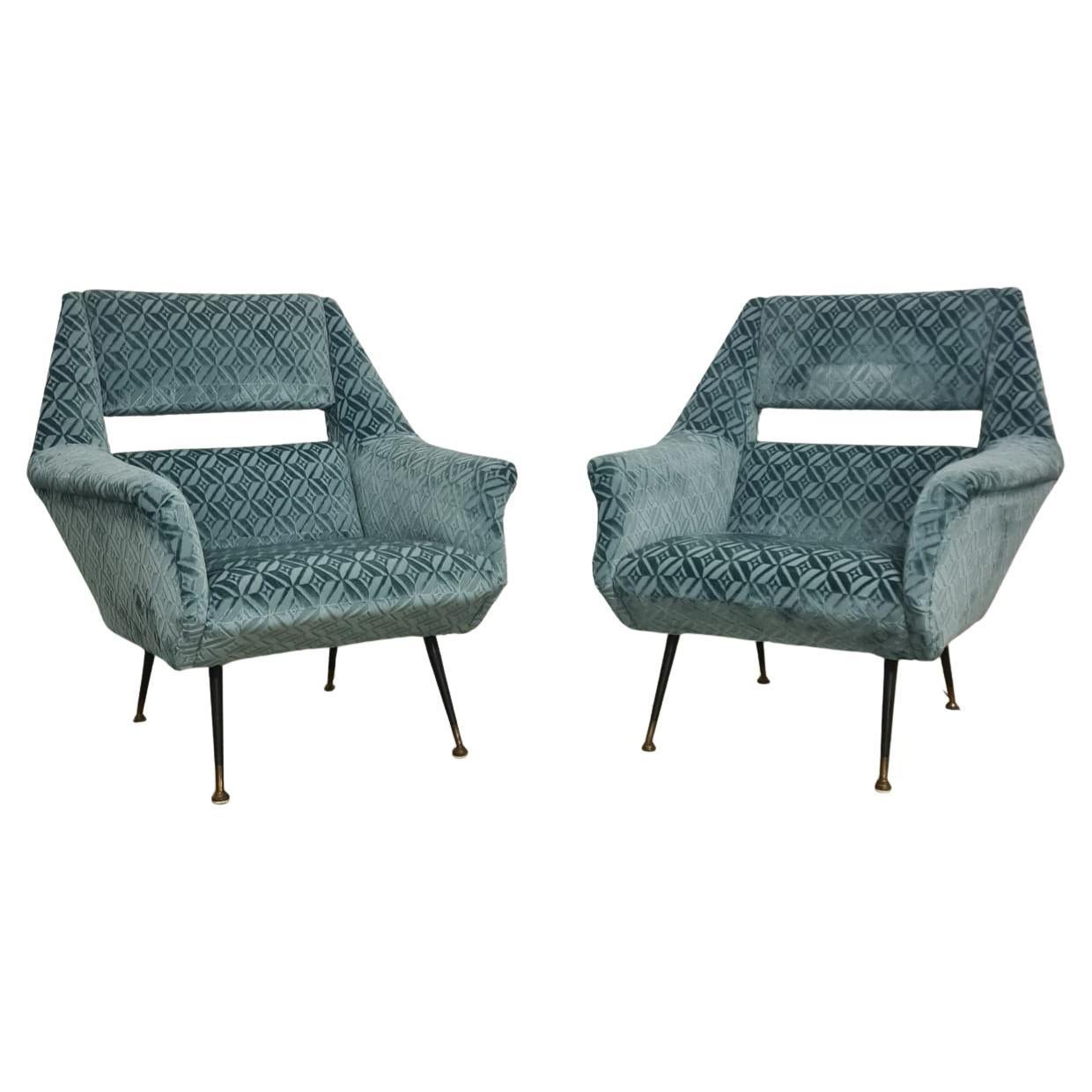 Pair of armchairs Gigi Radice for Minotti