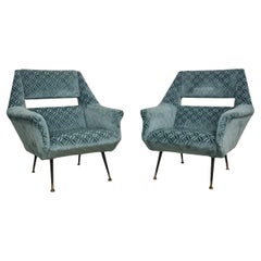 Pair of armchairs Gigi Radice for Minotti