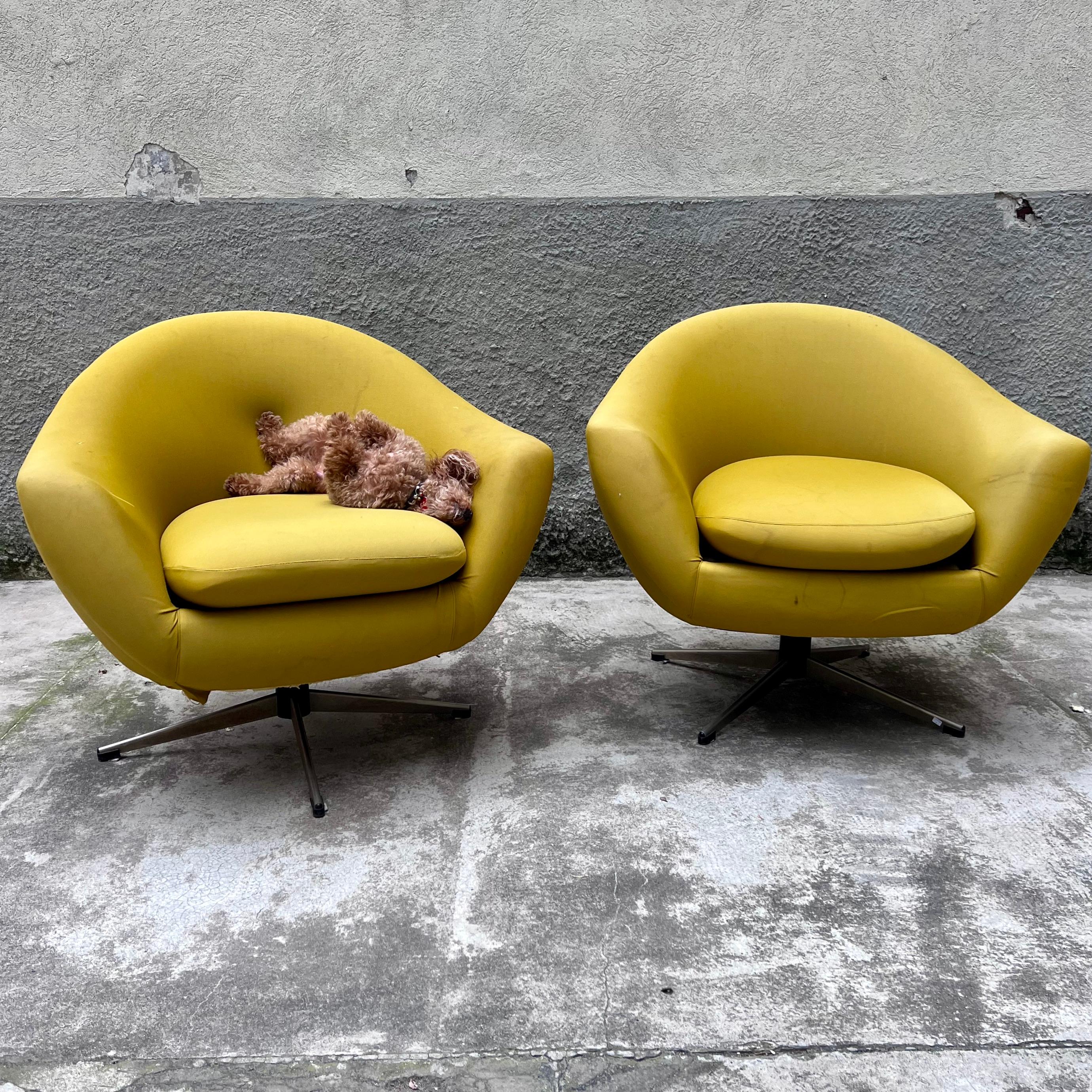 Coppia Poltrone Girevoli di Eric Eric Klote per Overman MFG - Svezia - Anni '60 Moderno de mediados de siglo en venta