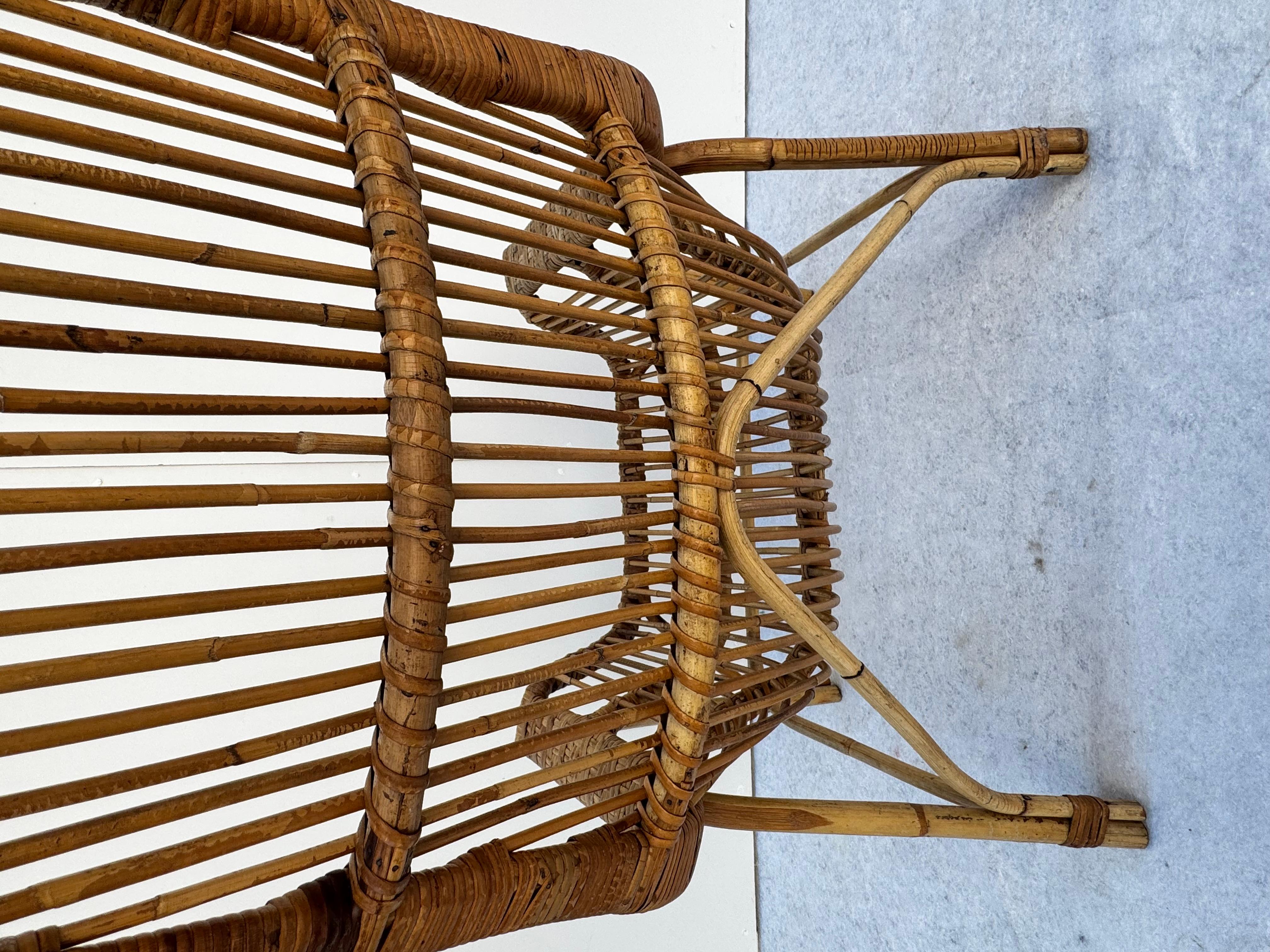 Coppia Poltrone Jungle di George Coslins per Gervasoni, Anni '50 Bambú en venta