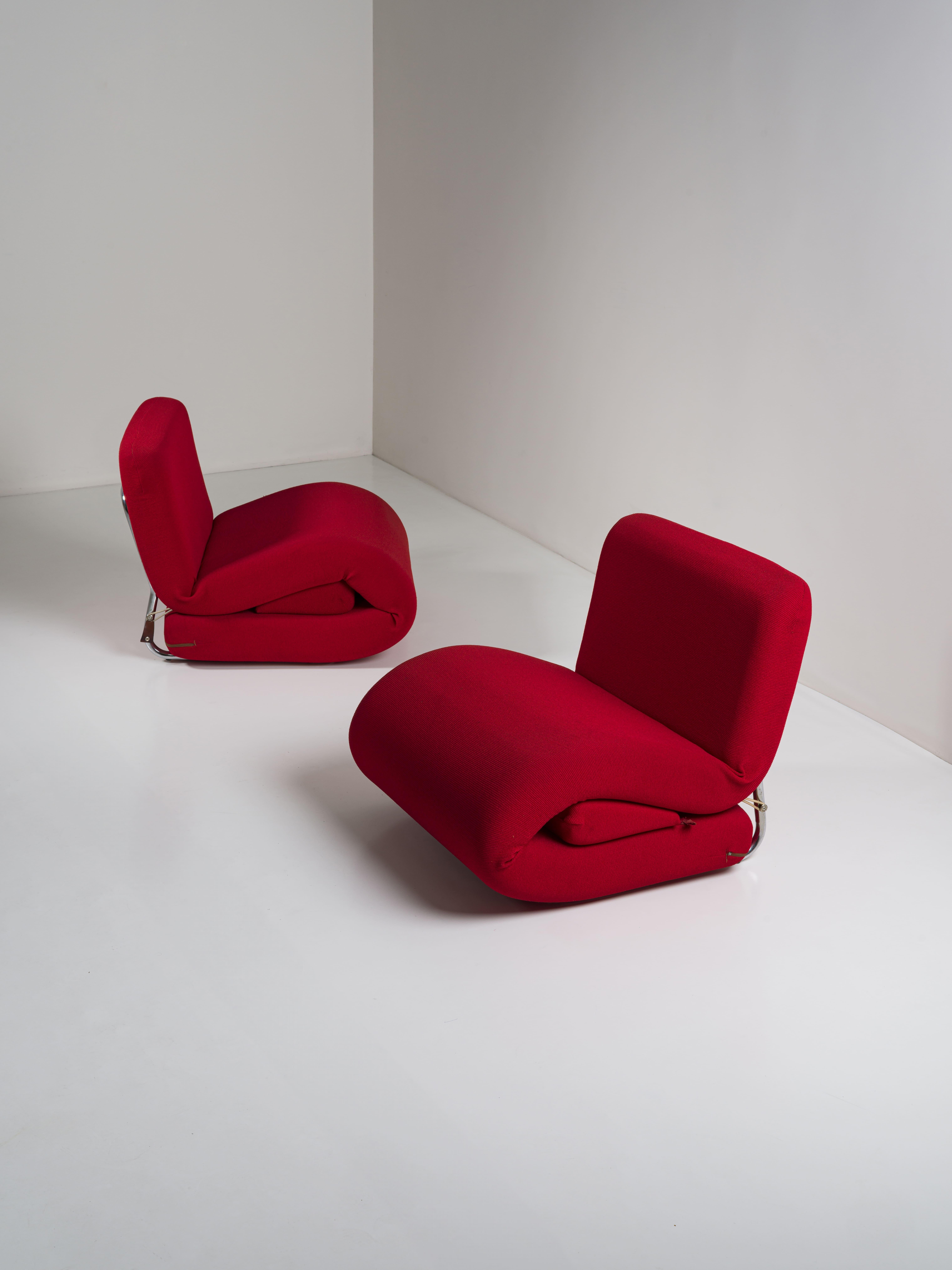 Coppia poltrone-letto mod. Poppy Antonio Citterio Paolo Nava per 4p Italy 1970 Moderno en venta