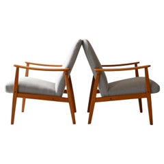Coppia poltrone scandinave mid-century in rovere