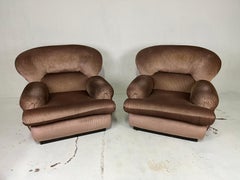 Pair of armchairs space age fabric 60s'