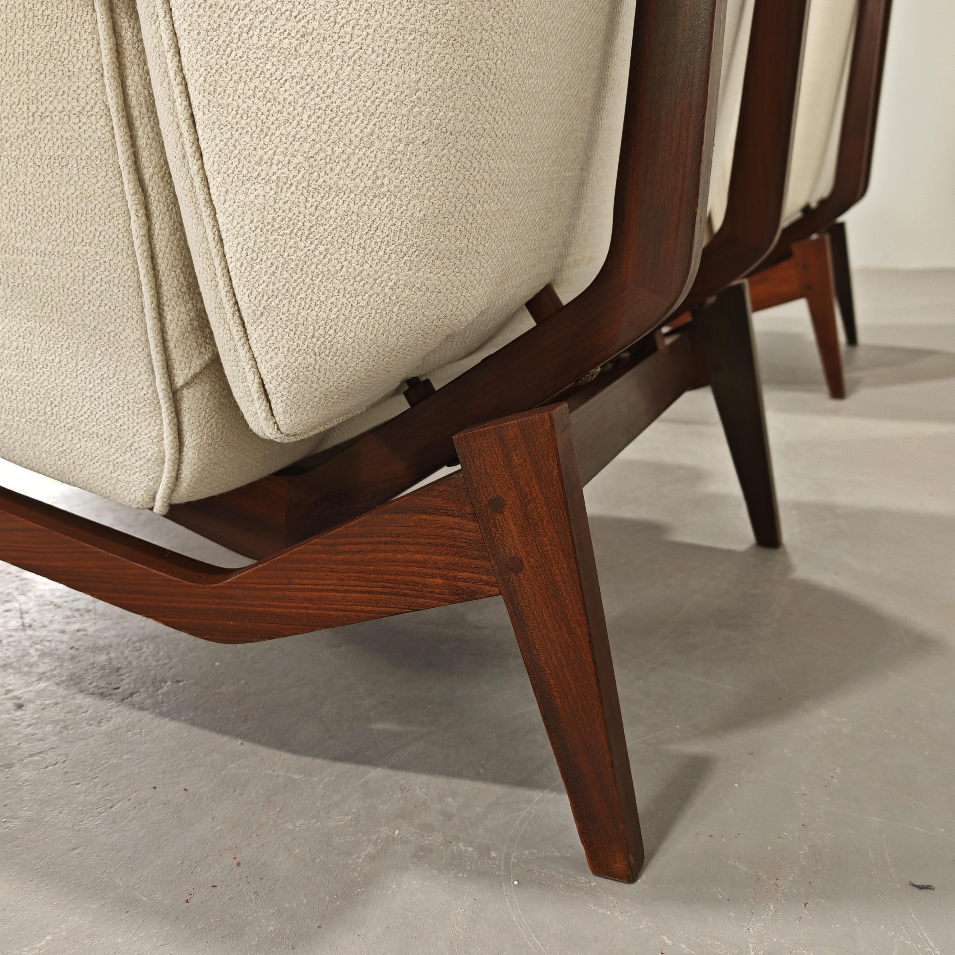 pair of scandinavian style armchairs Italian production 60s attribution  Dassi 9