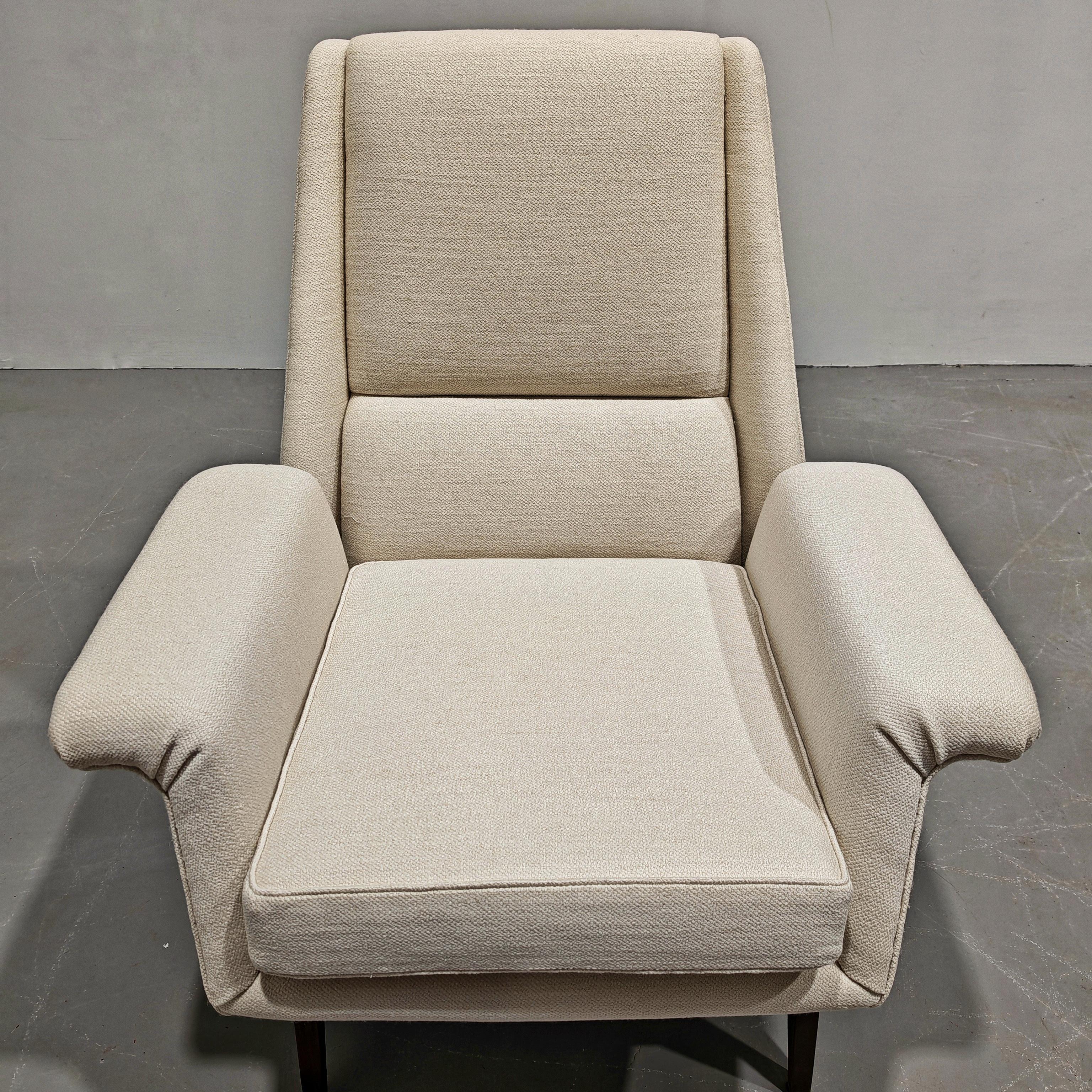 pair of scandinavian style armchairs Italian production 60s attribution  Dassi 12