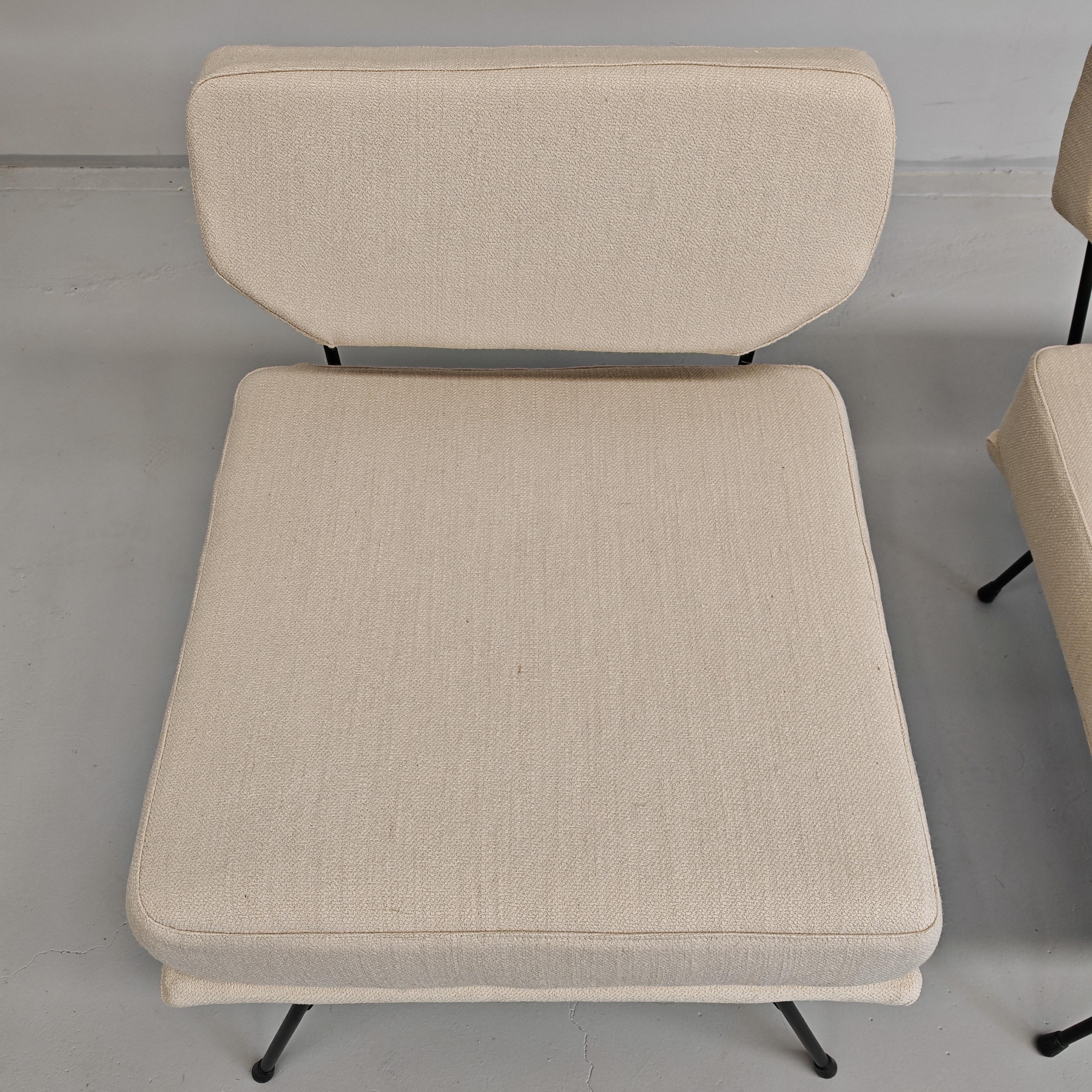Coppia poltrone tessuto design italiano vintage 60s  