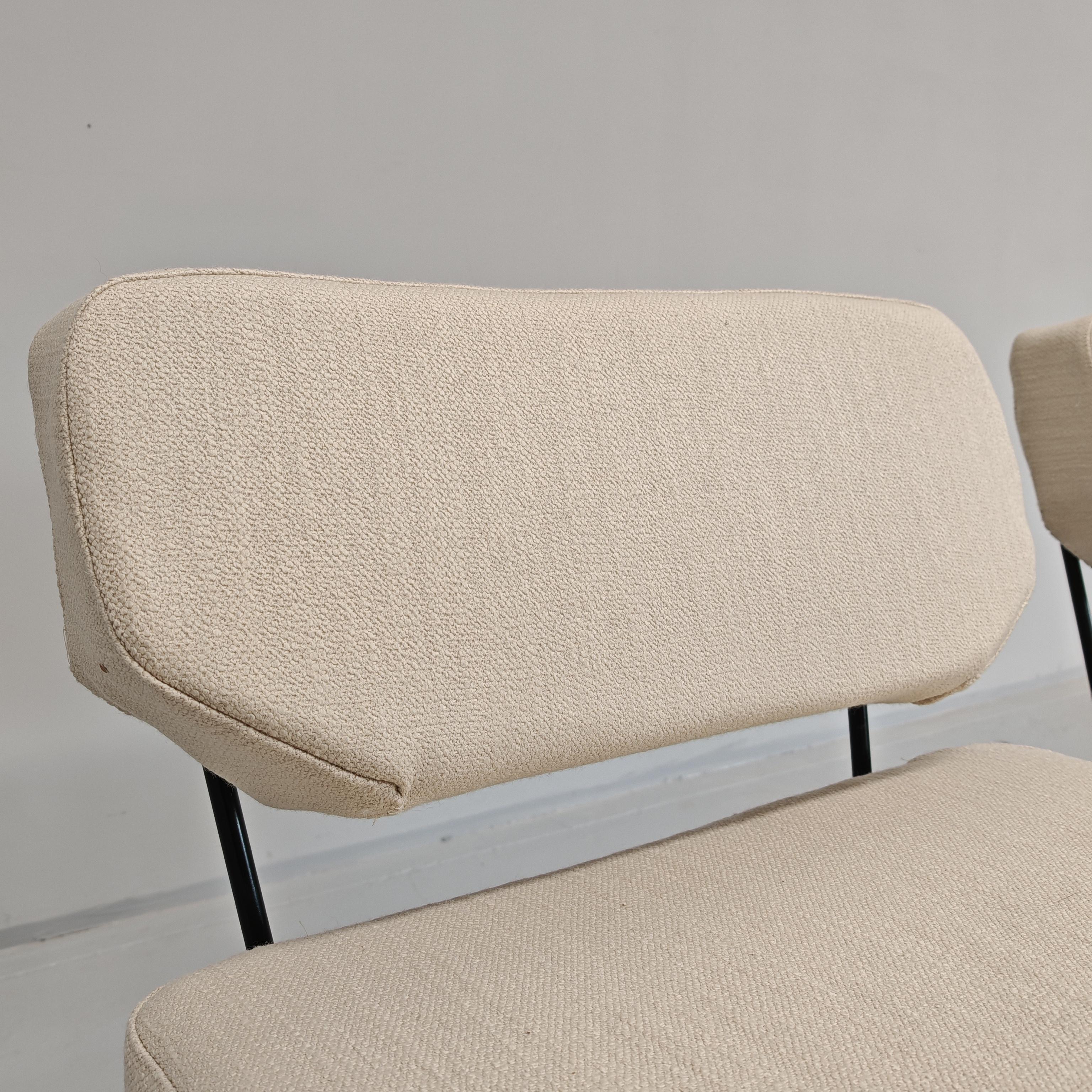 Coppia poltrone tessuto design italiano vintage 60s  