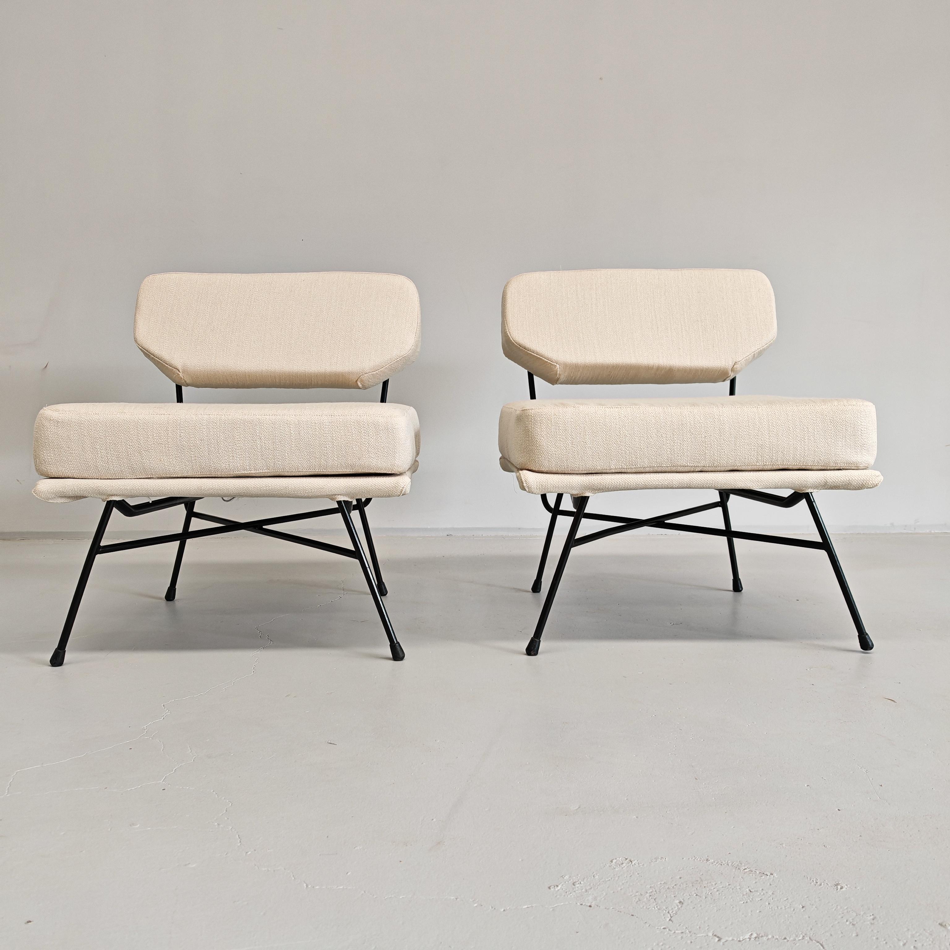 20th Century Coppia poltrone tessuto design italiano vintage 60s  