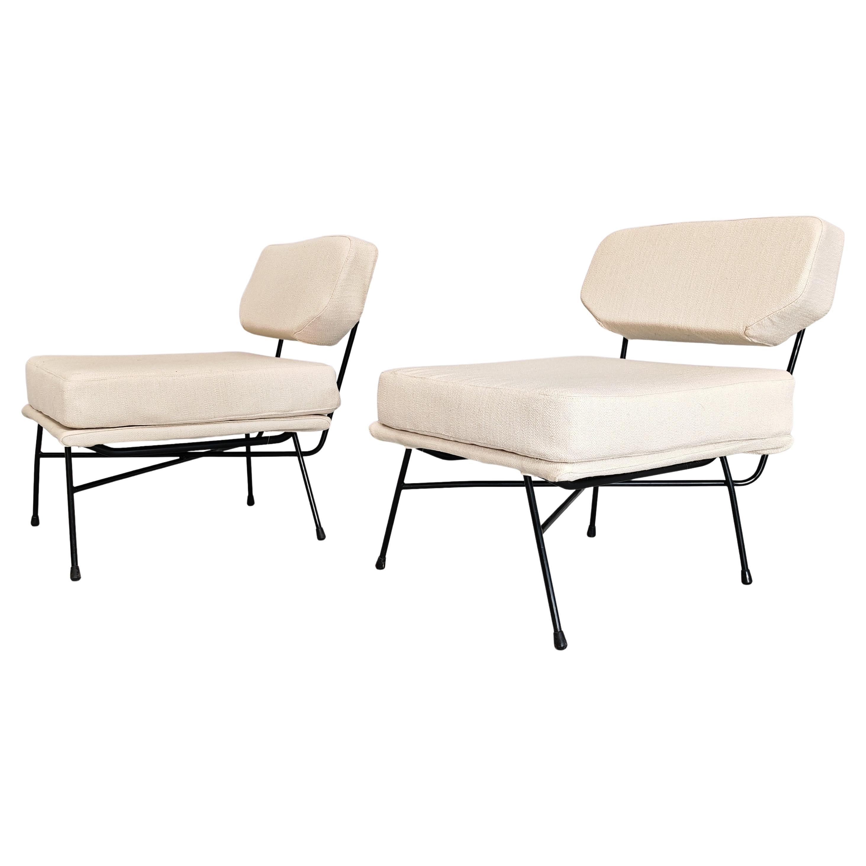 Coppia poltrone tessuto design italiano vintage 60s  "Elettra" Studio BBPR in vendita