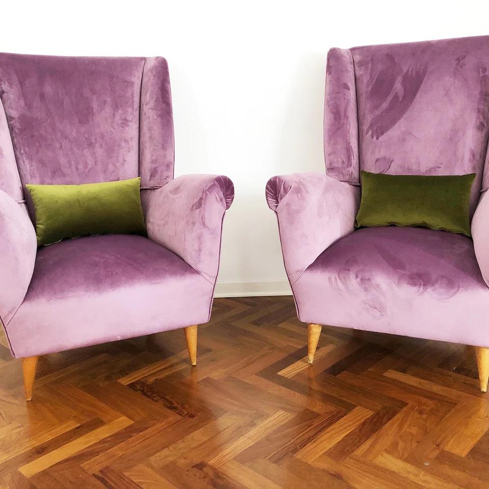 Mid-20th Century Pair of Vintage 50s Top Armchairs -Design- For Sale