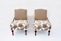 Coppia poltrone vintage con schienale double face