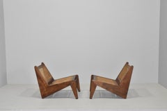 Coppia Poltrone "Sedia canguro" Pierre Jeanneret, anni '50  Chandigarh, India