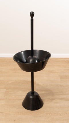 Pair Servofumo ashtrays in steel by A. and P. Castiglioni for Zanotta, '80s