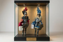 Pair of Sicilian Handcrafted Puppets - Orlando and Angelica - Ditta Lanzafame