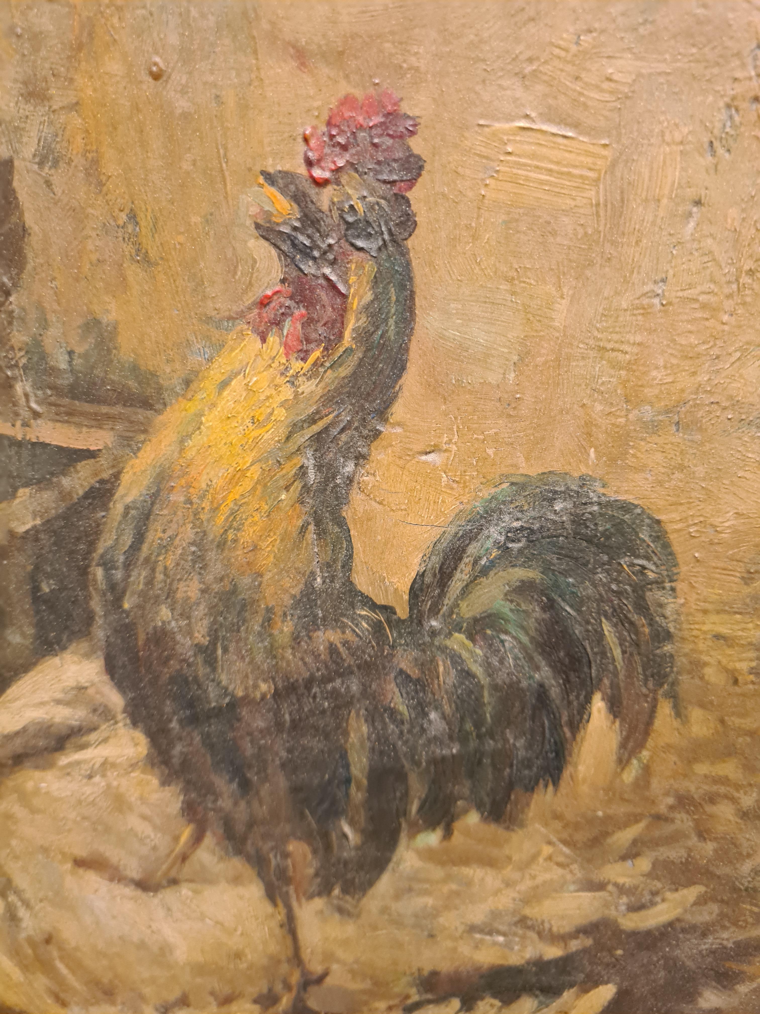 Paire de peintures de scènes de la vie paysanne fin 19e siècle en vente 5