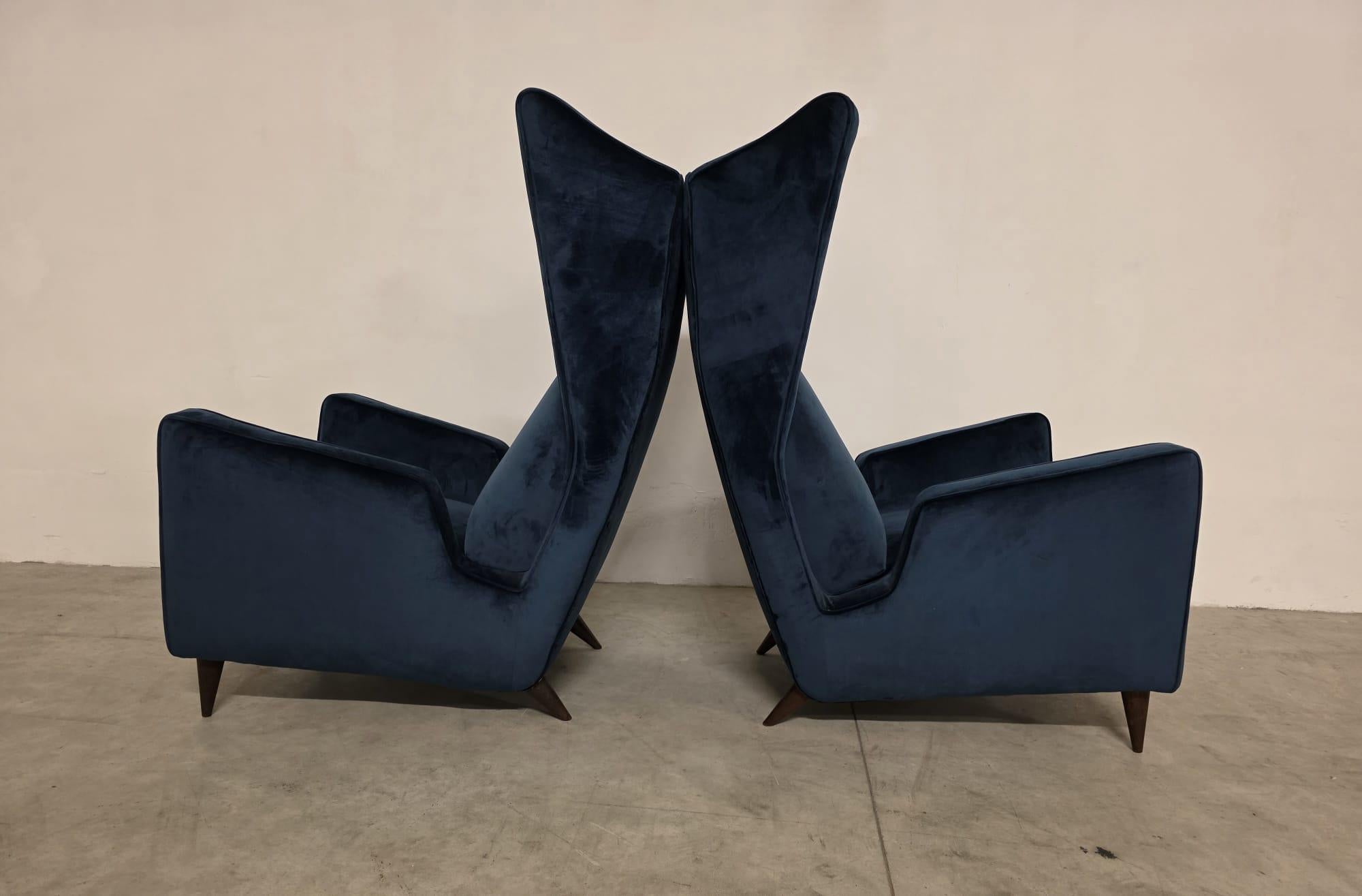 Coppia rare poltrone di Mario Oreglia, 1949 Excellent état - En vente à Torino, IT