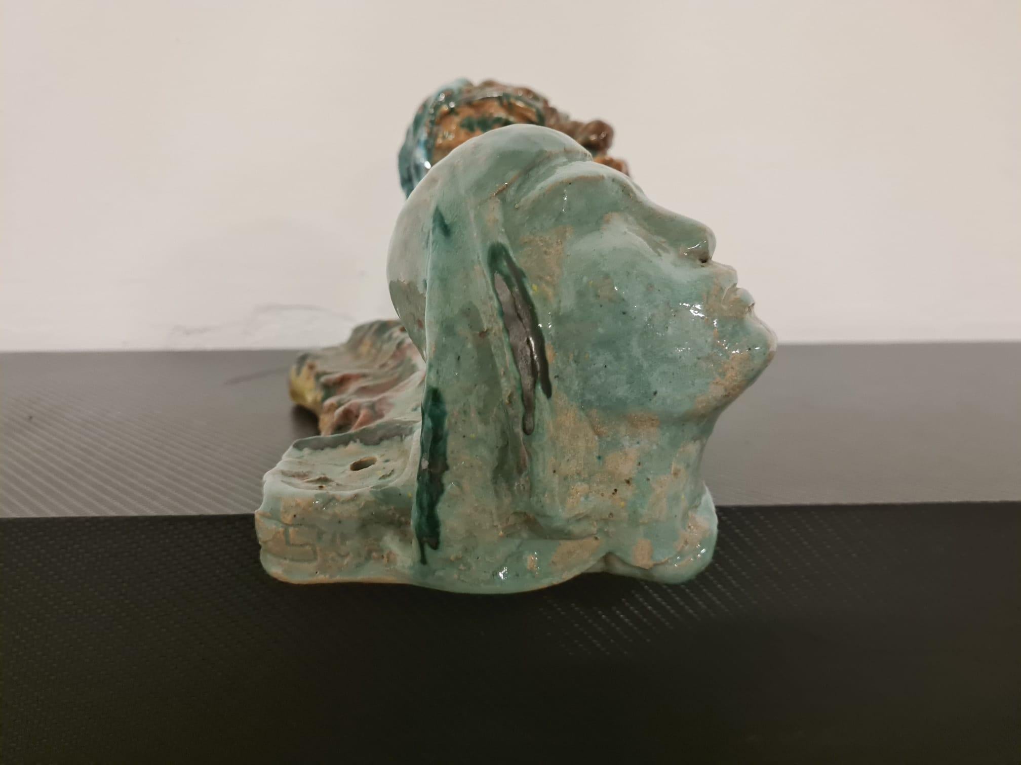 Late 20th Century Paire de sculptures en terre cuite de Savino Tripodi en vente