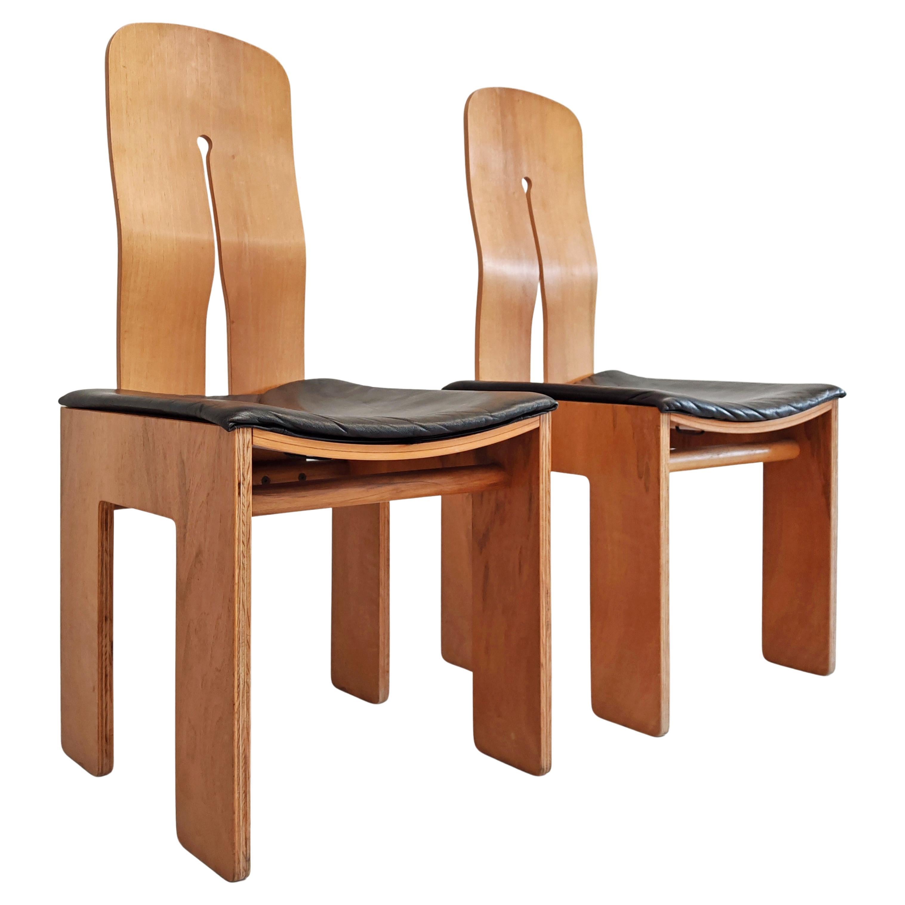 Paire de chaises 765 Carlo Scarpa pour Bernini 1970