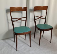 1950s pair of chairs, Melchiorre Bega style.