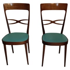 1950s pair of chairs, Melchiorre Bega style.