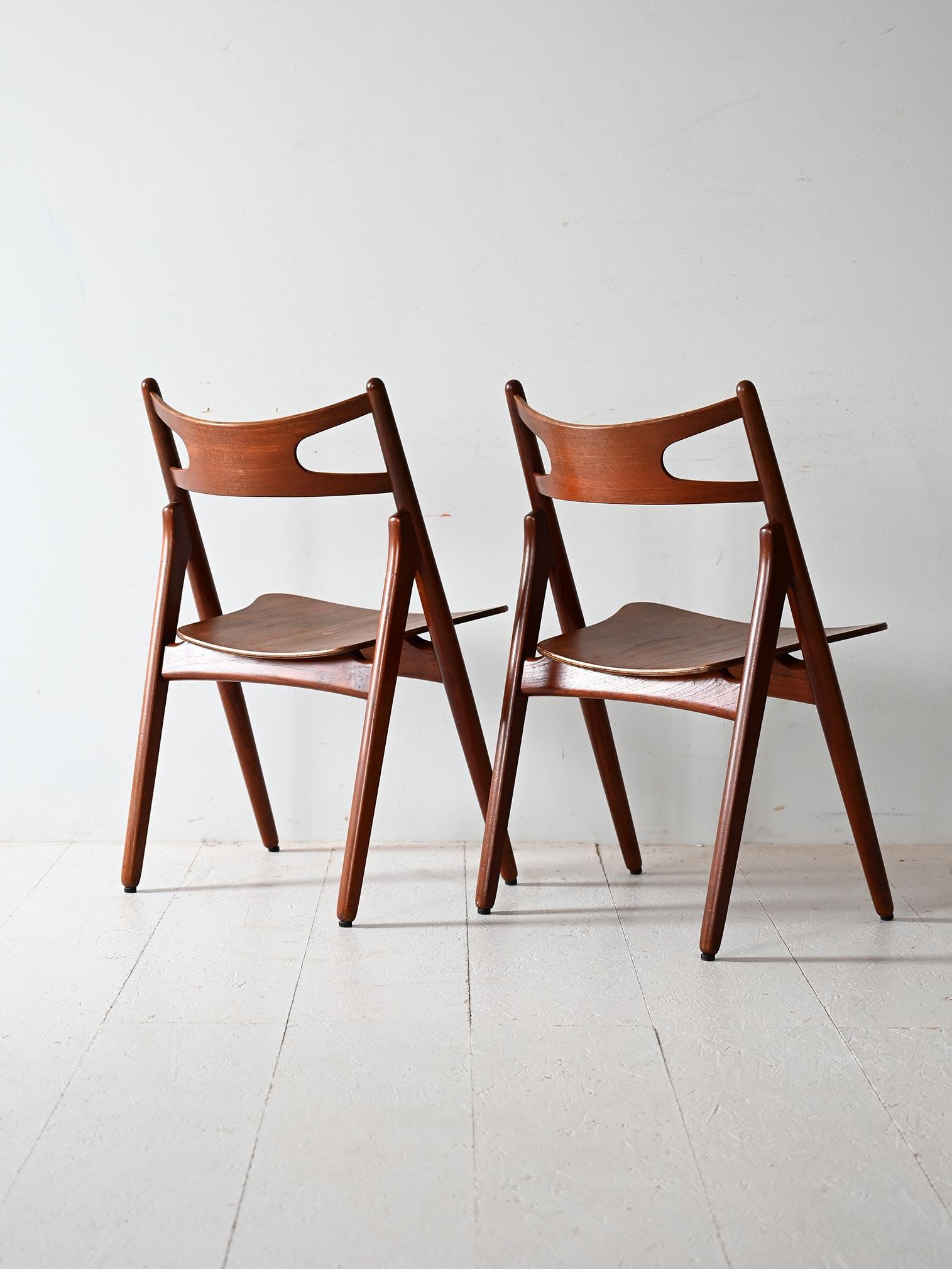 Paar CH29-Stühle von Hans J. Wegner (Skandinavische Moderne) im Angebot
