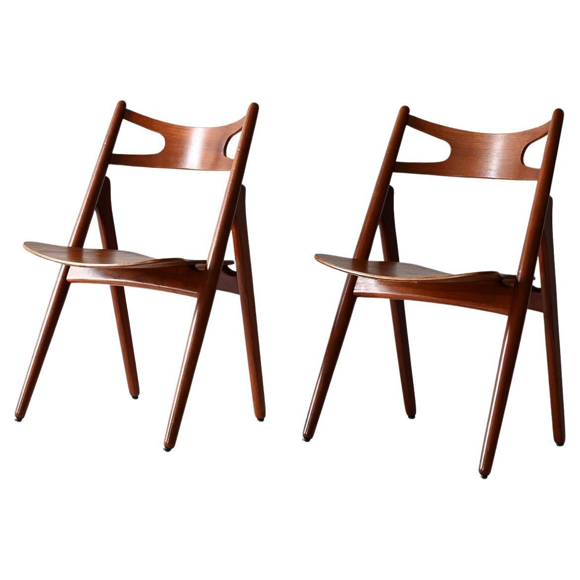 Paar CH29-Stühle von Hans J. Wegner im Angebot