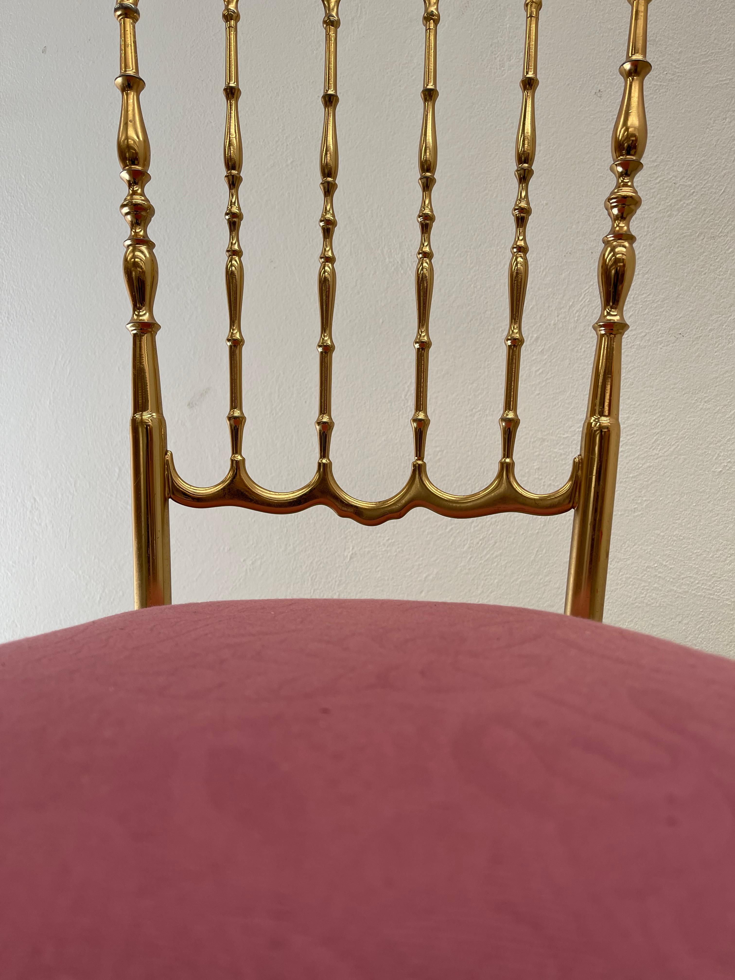 Coppia sedie Italian large Chiavari Brass ottone Dorado im Zustand „Hervorragend“ im Angebot in Cantù, IT