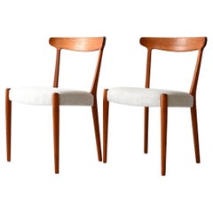 Coppia sedie scandinave anni 60 in teak curvato