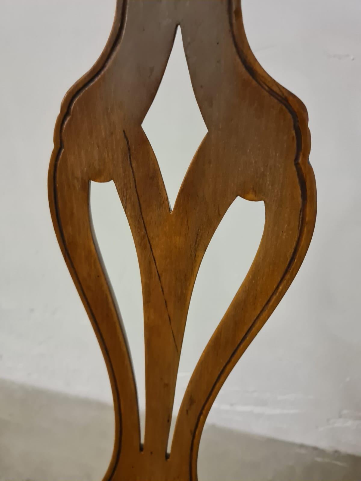Paire de chaises hautes baroques du XVIIIe siècle en vente 12