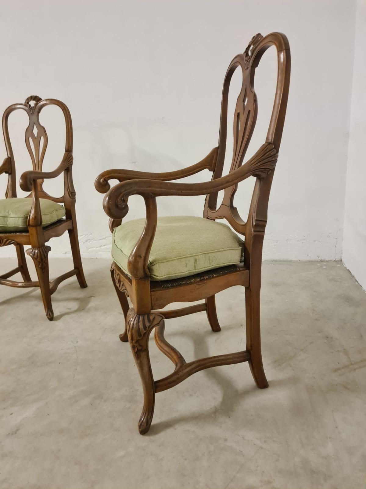 18th Century and Earlier Paire de chaises hautes baroques du XVIIIe siècle en vente