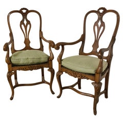 Pair of 18th century Baroque high chairs
