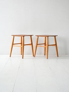 Pair of Fanett stools by Ilmari Tapiovaara