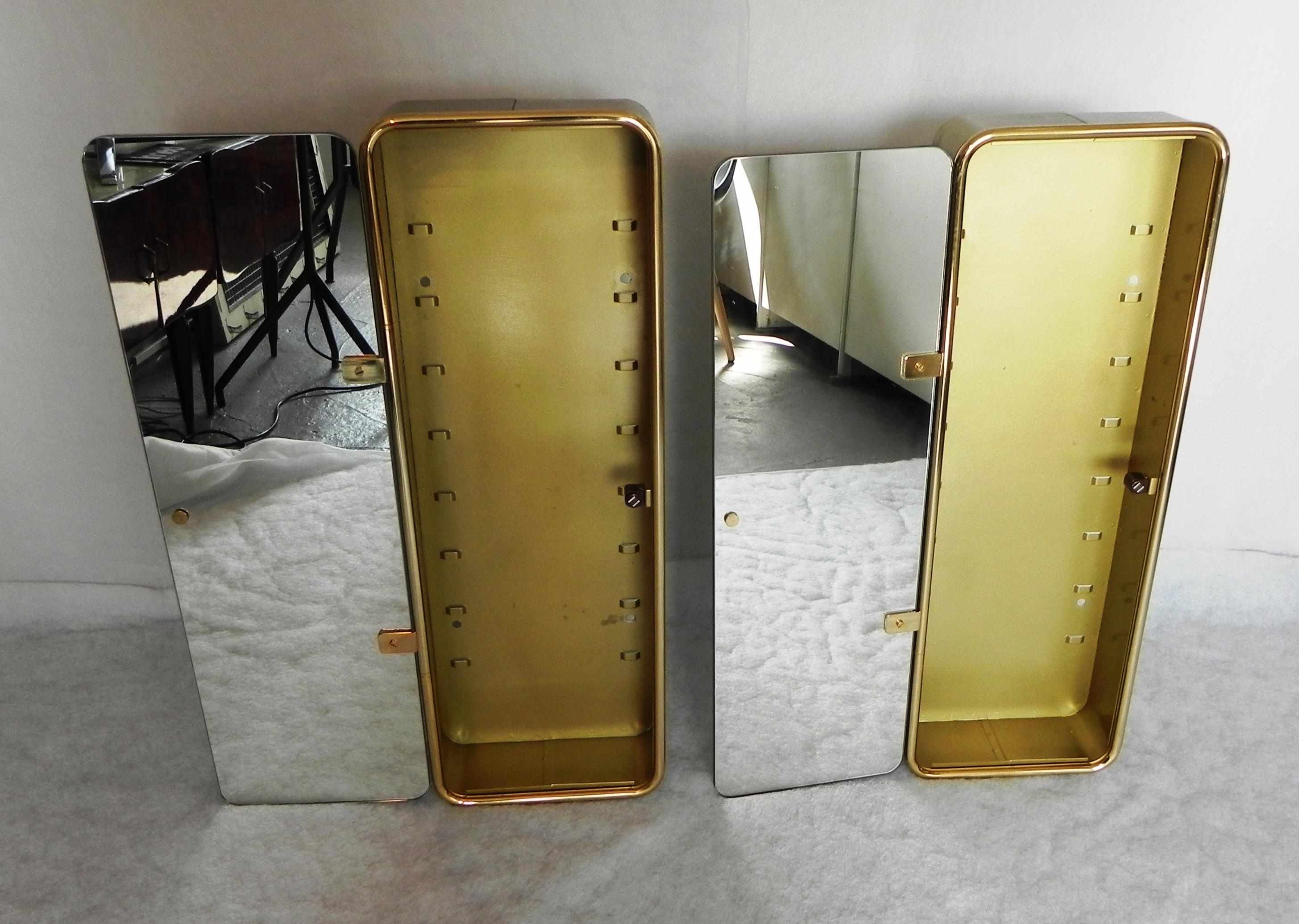 pair of mirrors - bathroom cabinets, Gold For Sale 3