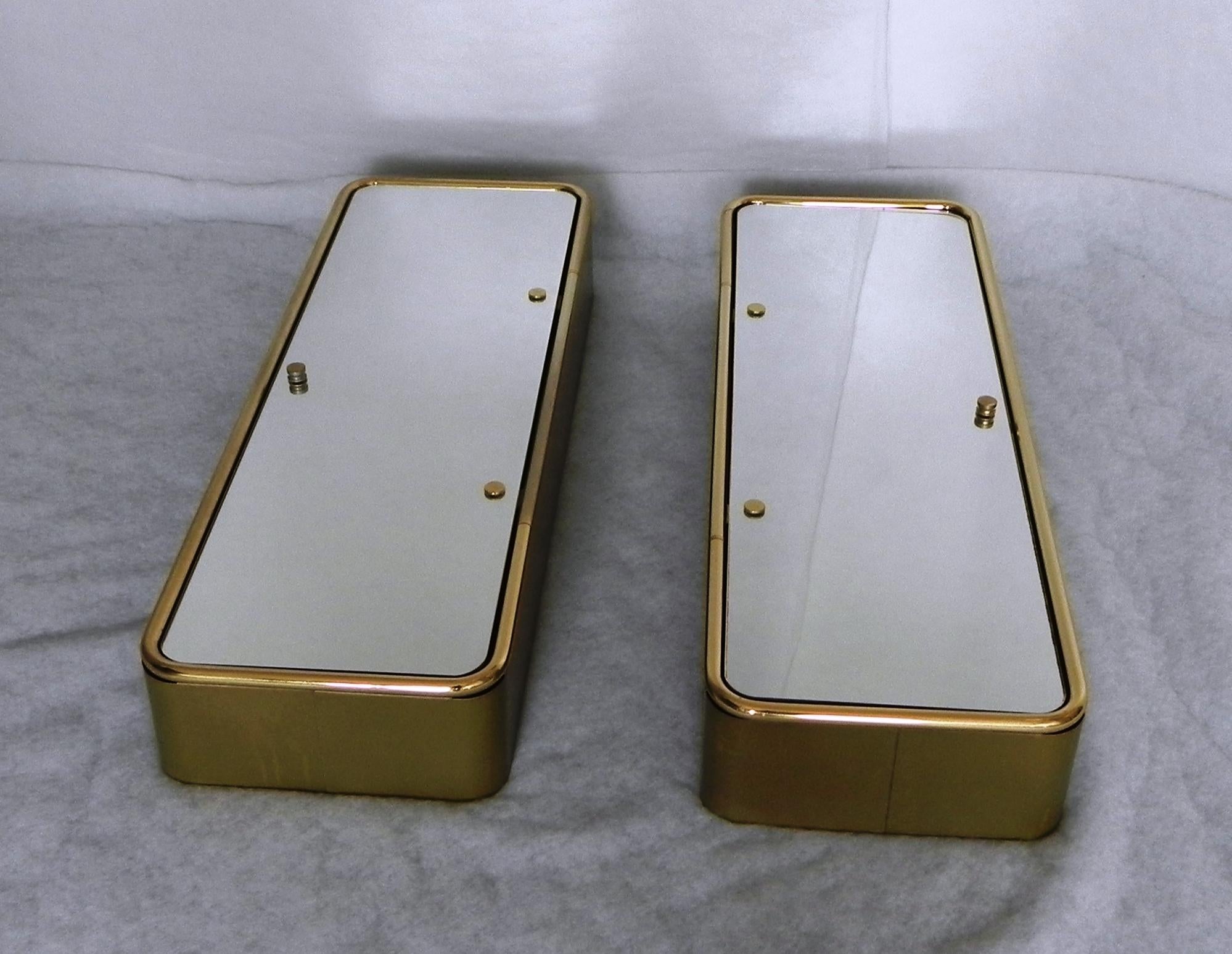 pair of mirrors - bathroom cabinets, Gold For Sale 4