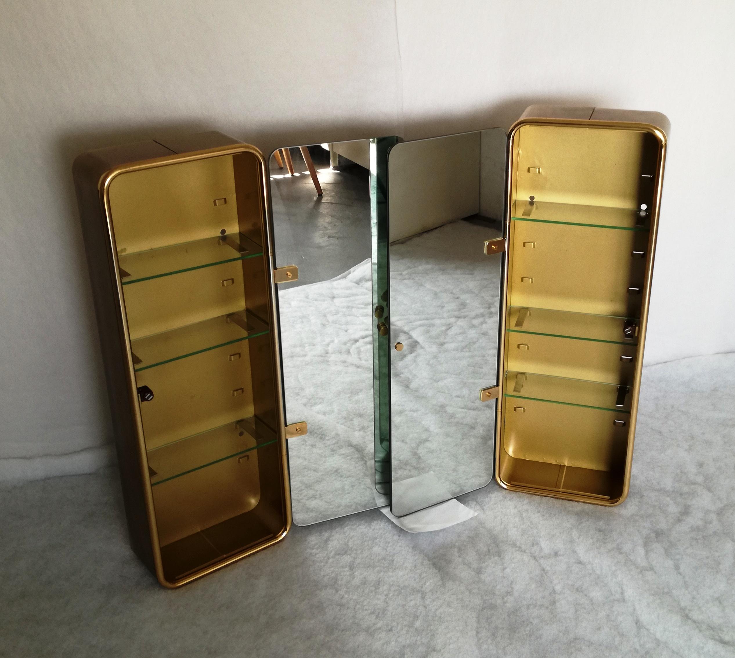 paar Spiegel - Badezimmerschränke, Gold im Angebot 10