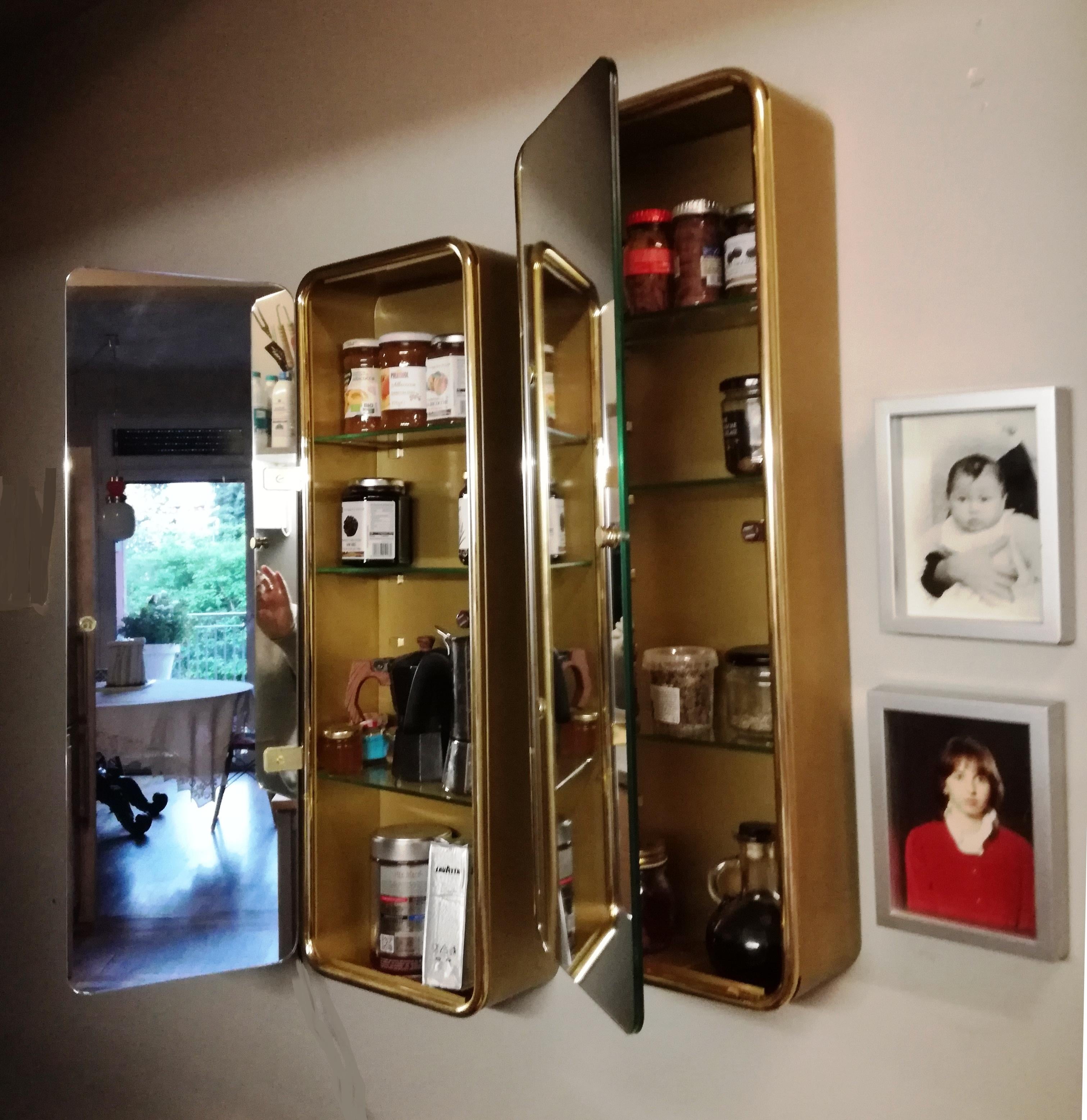pair of mirrors - bathroom cabinets, Gold For Sale 12