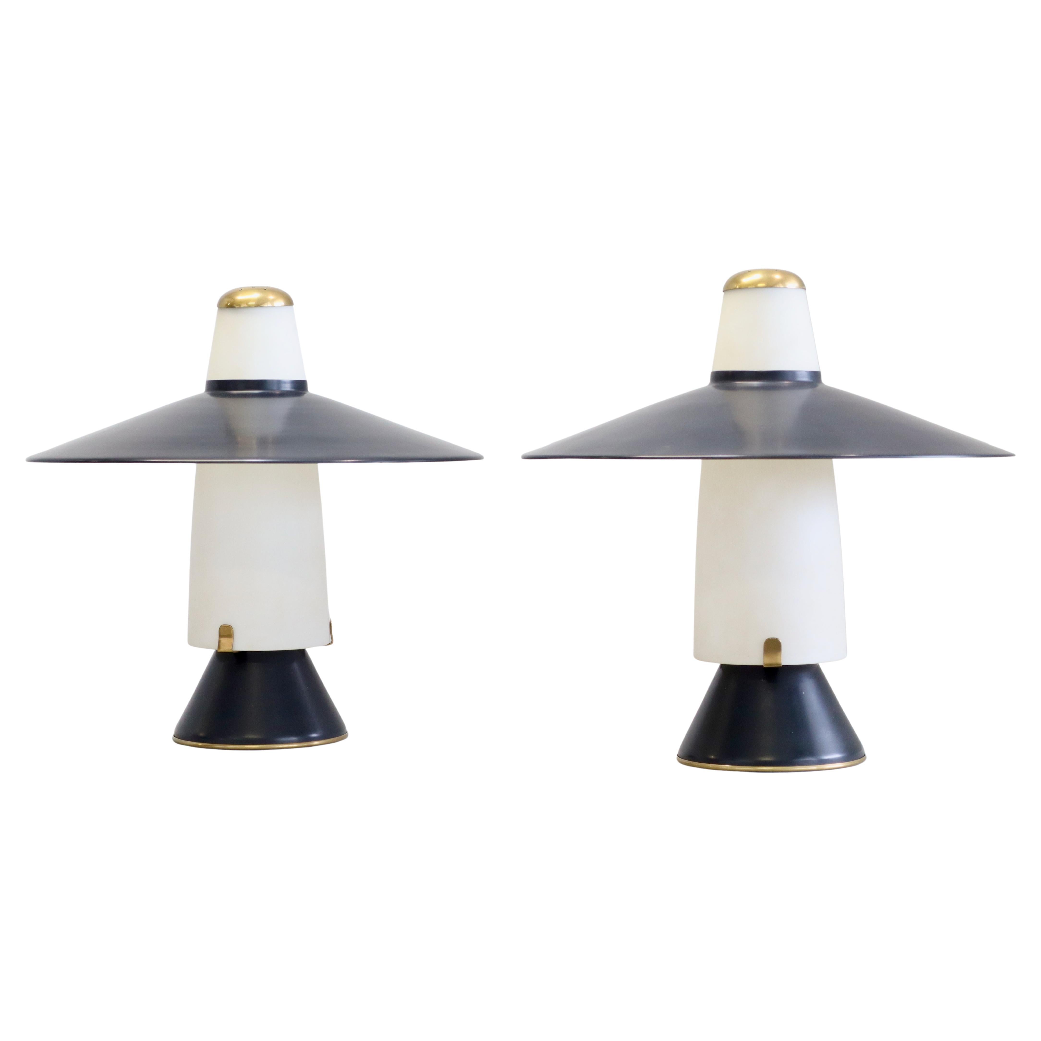 Paar Stilnovo Tischlampen im Angebot